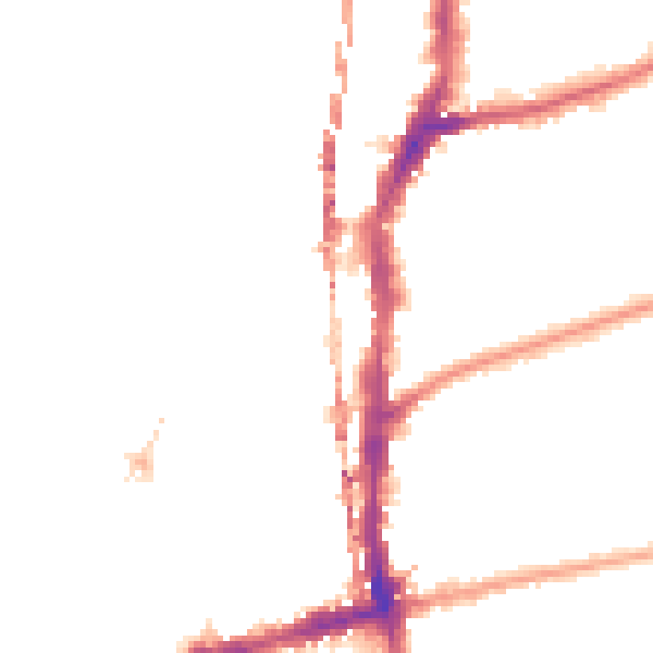 Night-time road noise heatmap for E8 4RE