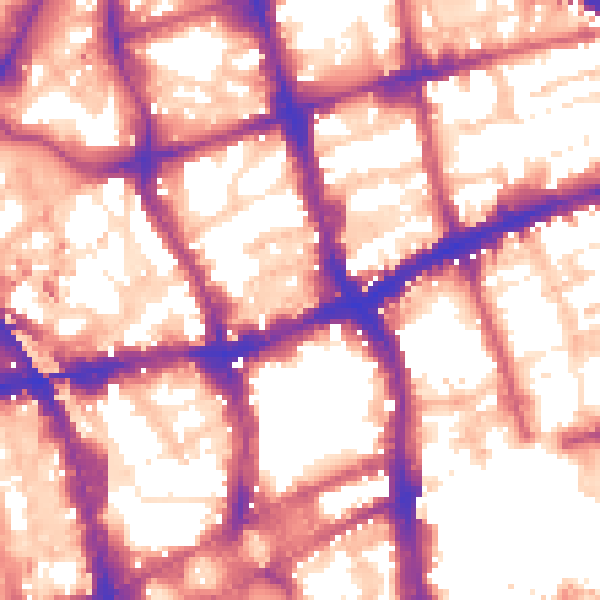 Daytime road noise heatmap for EC1V 0AA