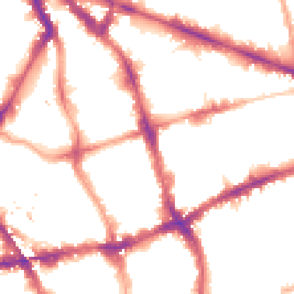 Night-time road noise heatmap for EC1V 0AF