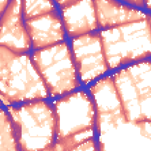 Daytime road noise heatmap for EC1V 0AL