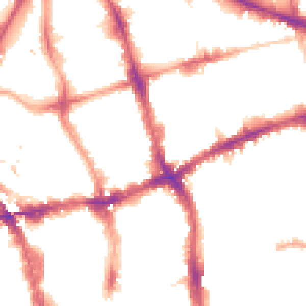 Night-time road noise heatmap for EC1V 0AL