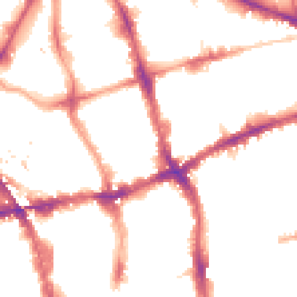 Night-time road noise heatmap for EC1V 0AY