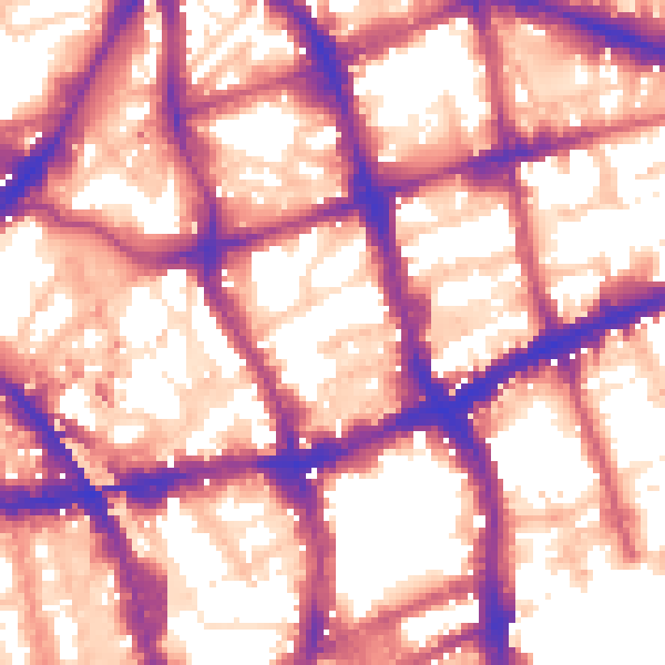 Daytime road noise heatmap for EC1V 0BG