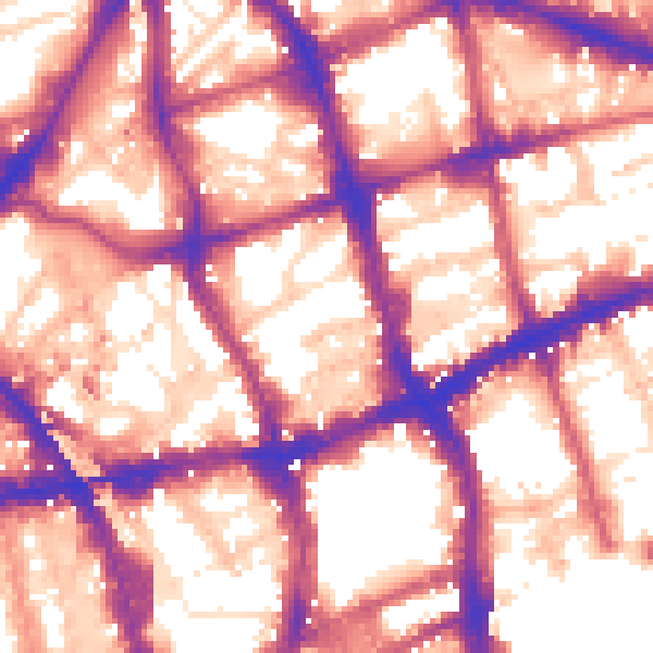 Daytime road noise heatmap for EC1V 0BQ