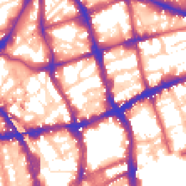 Daytime road noise heatmap for EC1V 0BZ