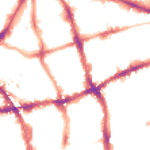 Night-time road noise heatmap for EC1V 0BZ