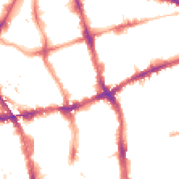 Night-time road noise heatmap for EC1V 0DE