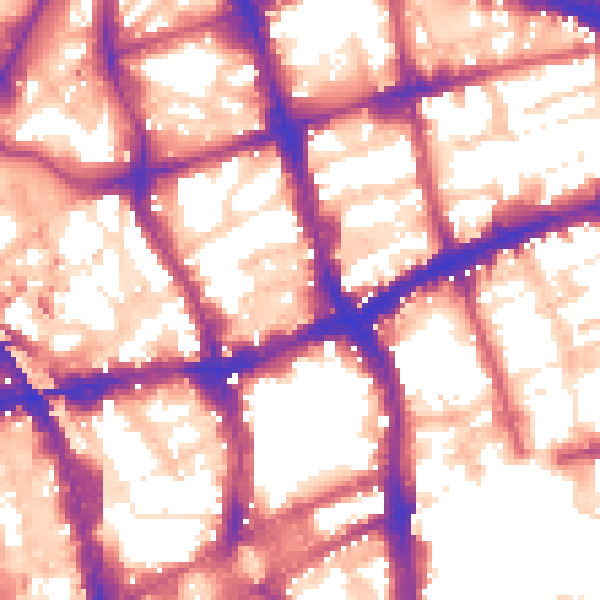 Daytime road noise heatmap for EC1V 0DF