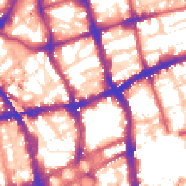 Daytime road noise heatmap for EC1V 0DP