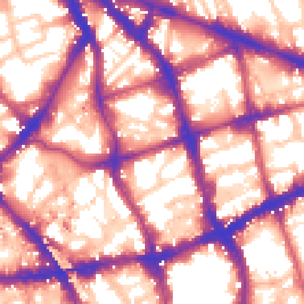 Daytime road noise heatmap for EC1V 0EB