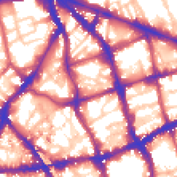 Daytime road noise heatmap for EC1V 0EP