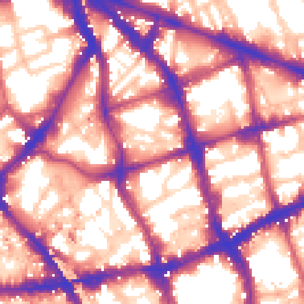 Daytime road noise heatmap for EC1V 0ER