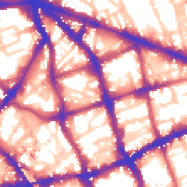 Daytime road noise heatmap for EC1V 0HD