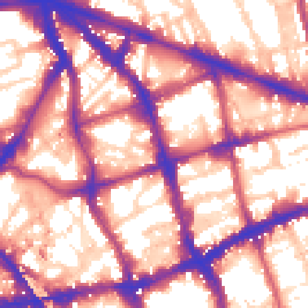 Daytime road noise heatmap for EC1V 0HF