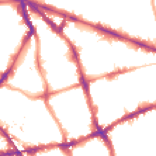 Night-time road noise heatmap for EC1V 0HG