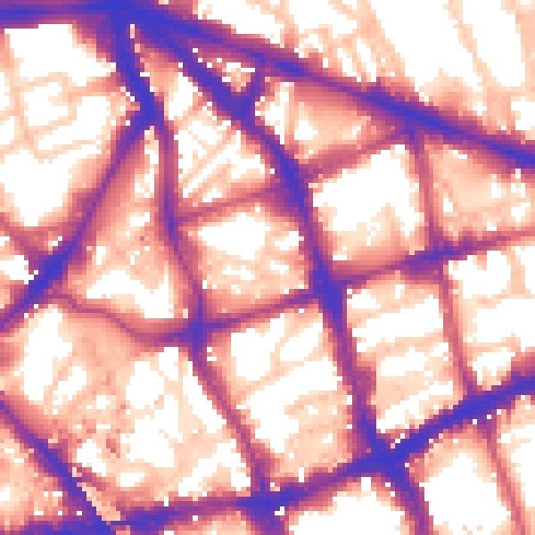 Daytime road noise heatmap for EC1V 0HL