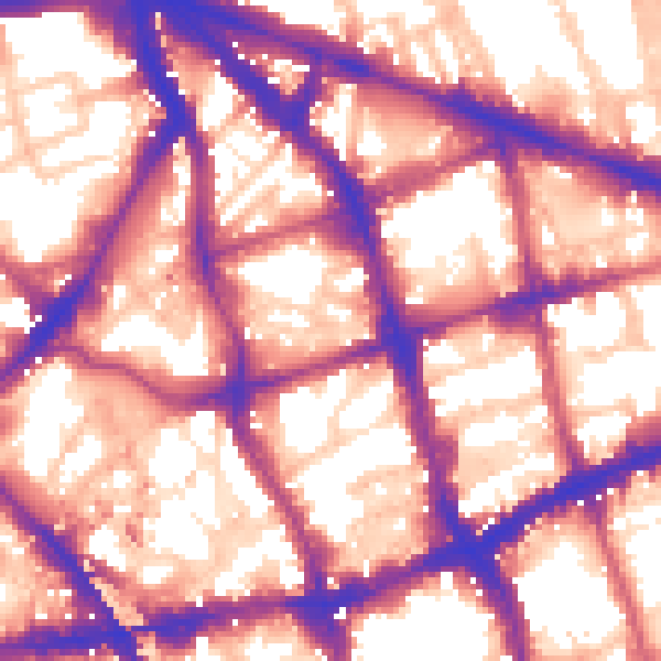 Daytime road noise heatmap for EC1V 0HP