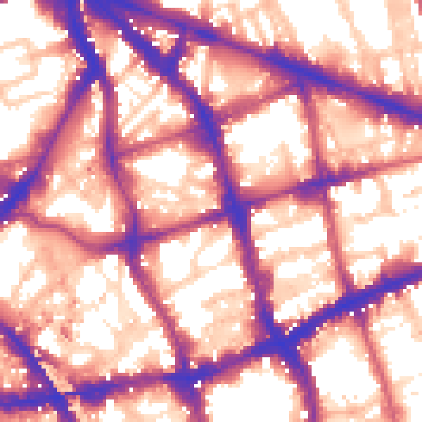 Daytime road noise heatmap for EC1V 0HR