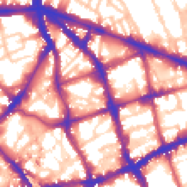Daytime road noise heatmap for EC1V 0JA