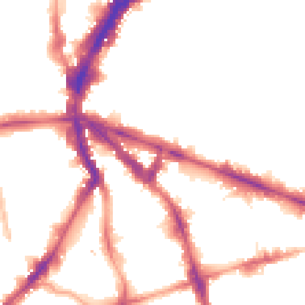 Night-time road noise heatmap for EC1V 2PY
