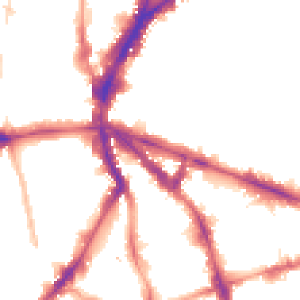 Night-time road noise heatmap for EC1V 2QA