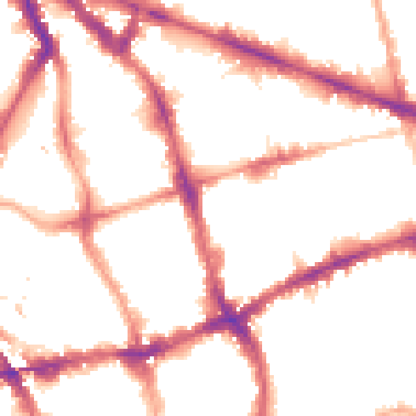 Night-time road noise heatmap for EC1V 3NY