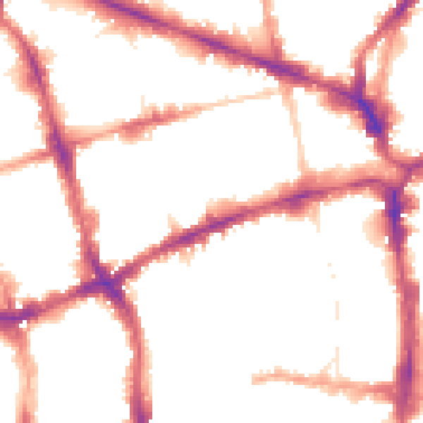 Night-time road noise heatmap for EC1V 3QJ