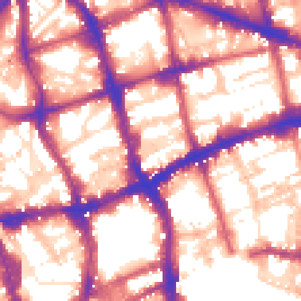 Daytime road noise heatmap for EC1V 3RD