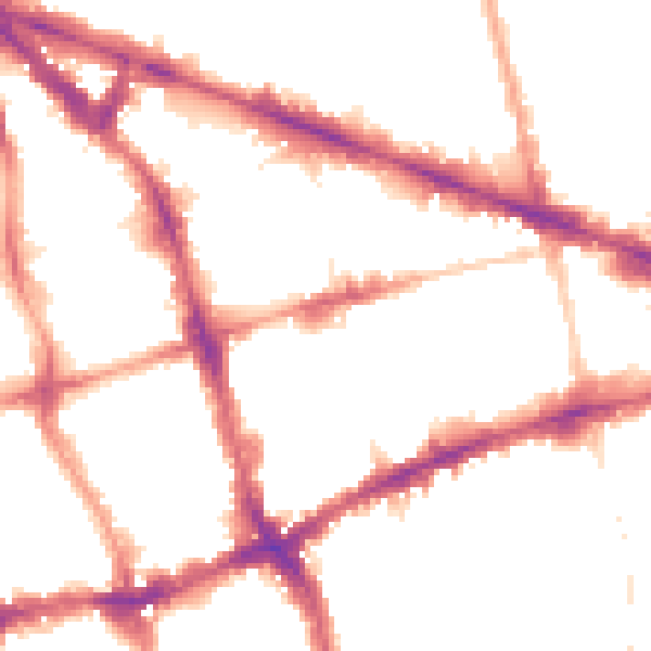 Night-time road noise heatmap for EC1V 3RG