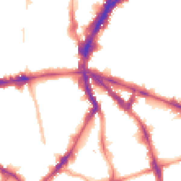 Night-time road noise heatmap for EC1V 4NA