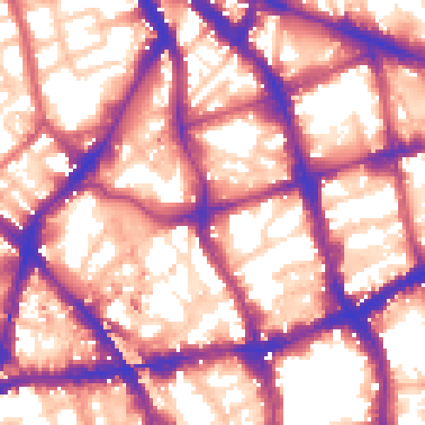 Daytime road noise heatmap for EC1V 4PG