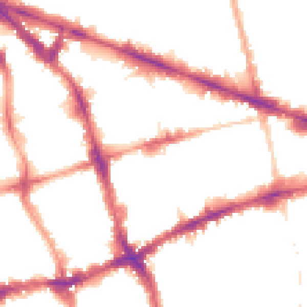 Night-time road noise heatmap for EC1V 8AZ