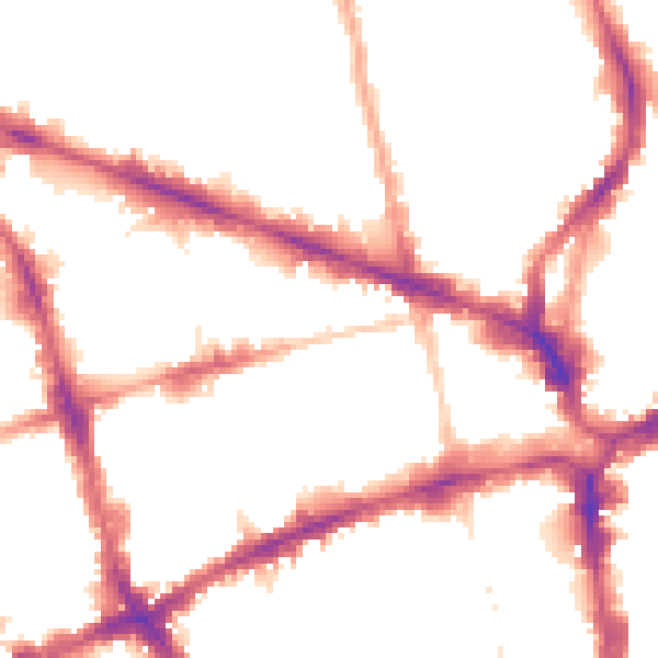 Night-time road noise heatmap for EC1V 8BF