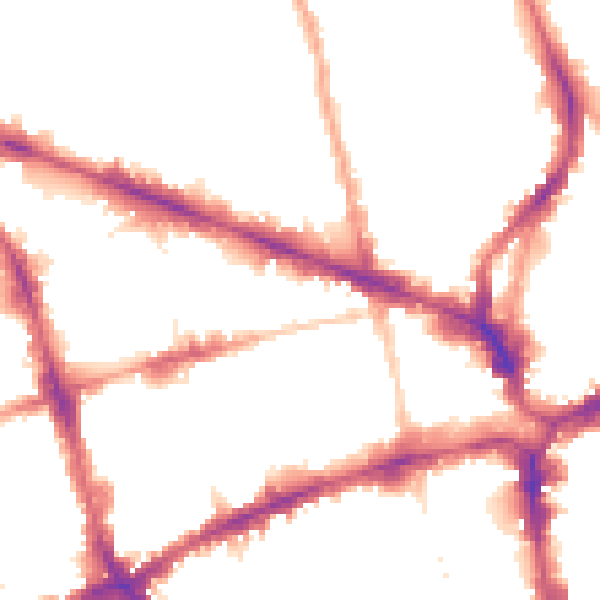 Night-time road noise heatmap for EC1V 8BR