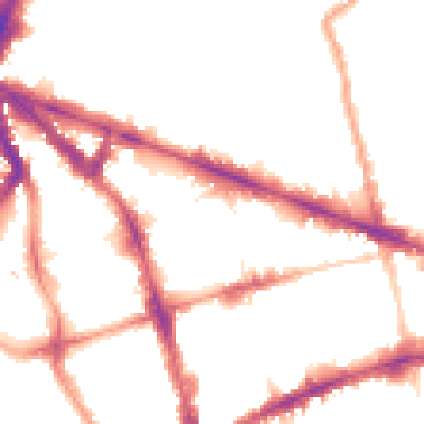 Night-time road noise heatmap for EC1V 8DW