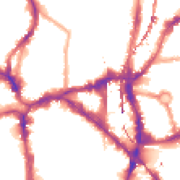 Night-time road noise heatmap for EC1V 9DR