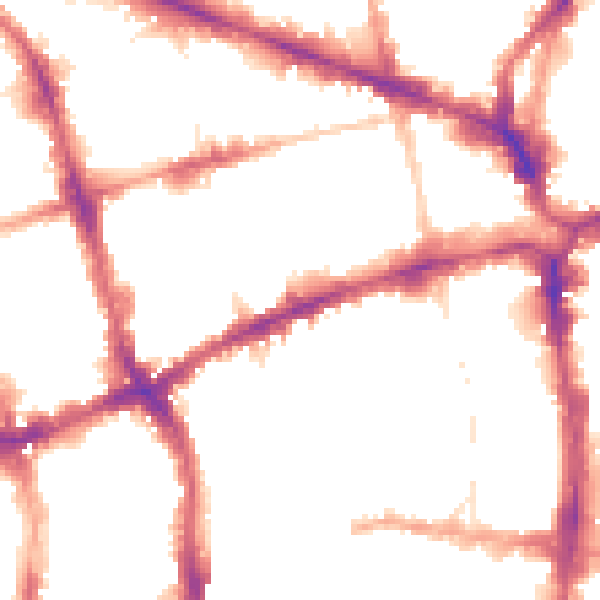 Night-time road noise heatmap for EC1V 9JR