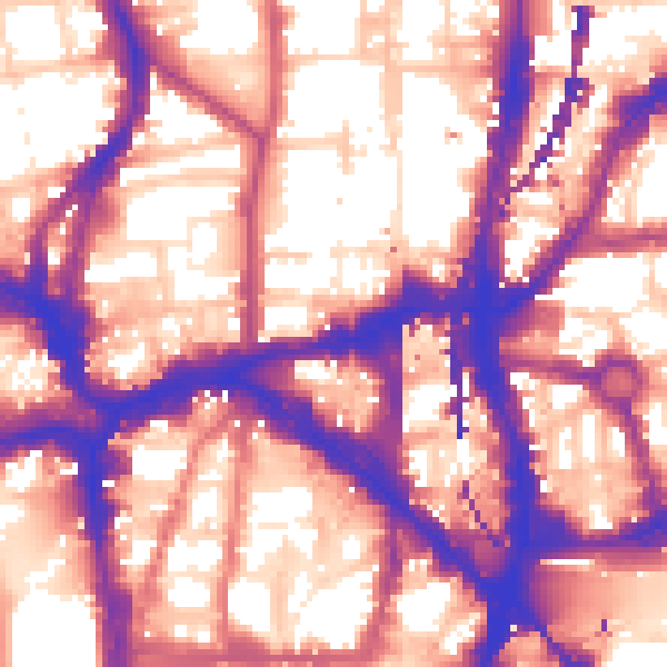 Daytime road noise heatmap for EC1V 9LA
