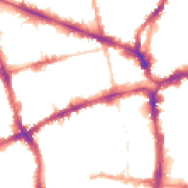 Night-time road noise heatmap for EC1V 9NH