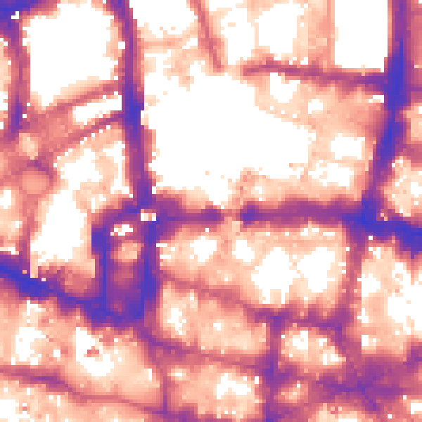 Daytime road noise heatmap for EC2Y 5AP