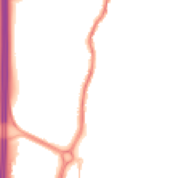 Night-time road noise heatmap for EN10 6AA