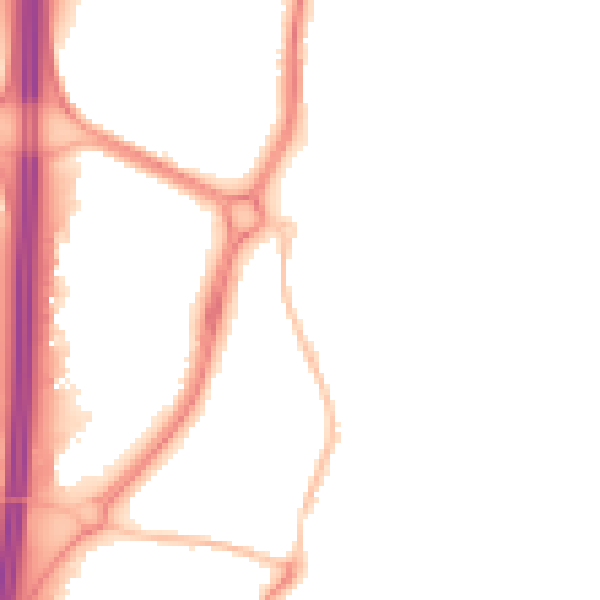 Night-time road noise heatmap for EN10 6AH