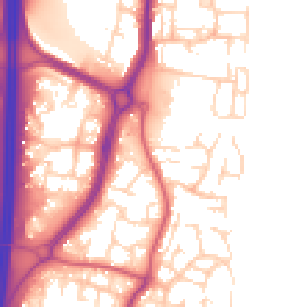 Daytime road noise heatmap for EN10 6AJ