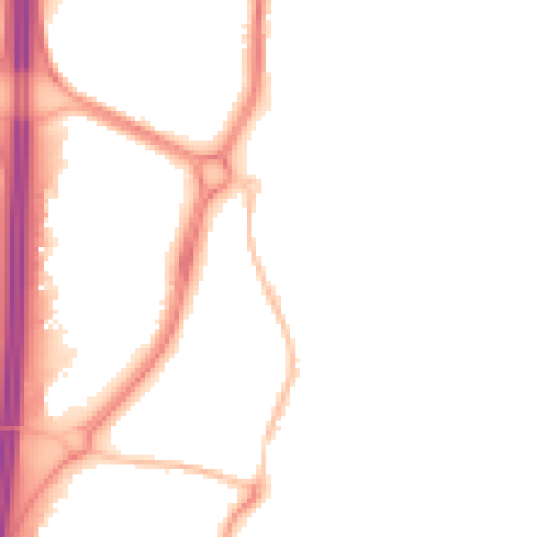 Night-time road noise heatmap for EN10 6AJ