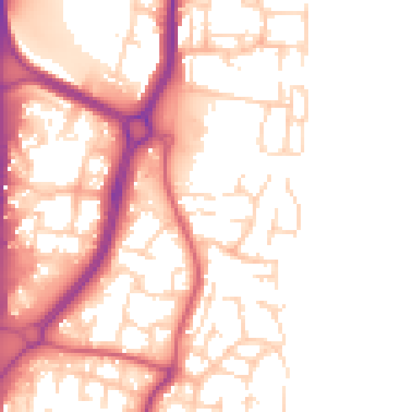 Daytime road noise heatmap for EN10 6AQ