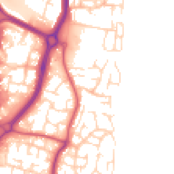 Daytime road noise heatmap for EN10 6AW