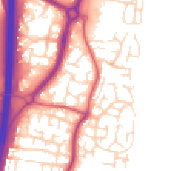 Daytime road noise heatmap for EN10 6AX