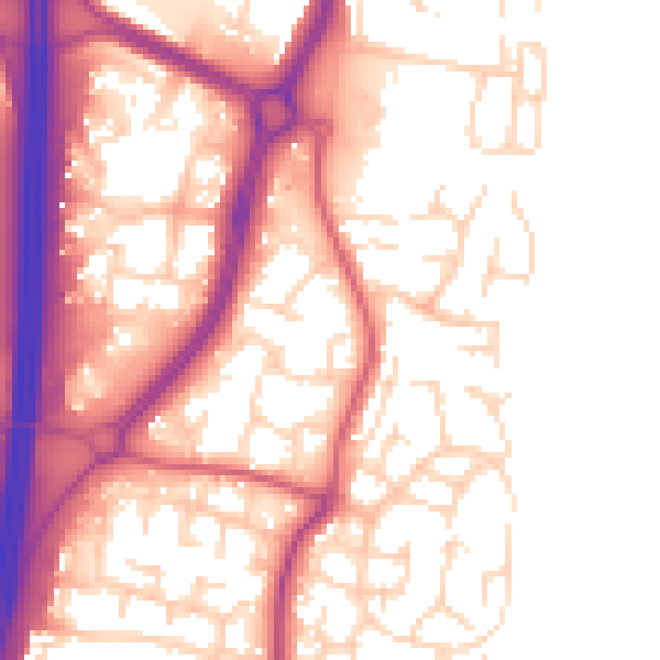 Daytime road noise heatmap for EN10 6AY