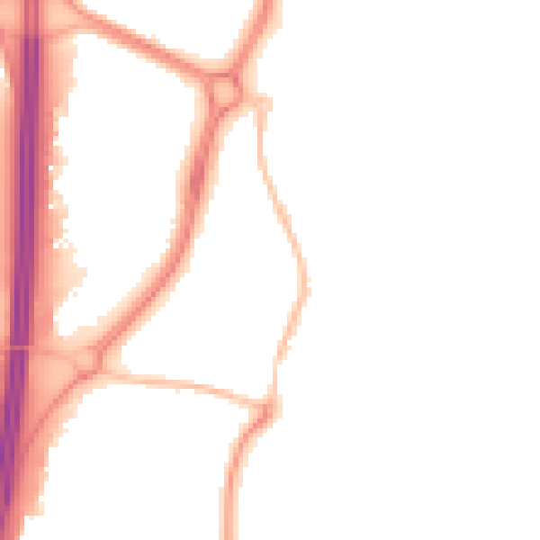 Night-time road noise heatmap for EN10 6AY