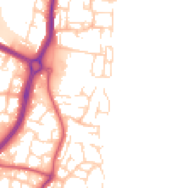 Daytime road noise heatmap for EN10 6BN